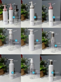 ขวดปั๊ม PET ใส + หัวปั๊ม : ขวดปั๊ม ขวดแชมพู ชวดโลชั่น