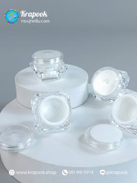 กระปุกครีมอะคริลิค 10กรัม : กระปุกครีม 10g คริสตัล