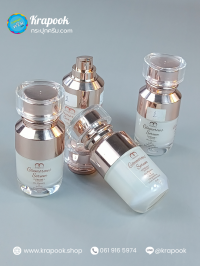 งานสกรีน : สกรีนขวดเซรั่มหัวปั้ม 15ml 1สี