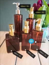  : ขวดปั๊มโลชั่น แบบเหลี่ยม  แชมพู สบู่เหลว ຂວດໃສ່ໂລຊັ້ນ