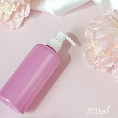 ขวดปั๊ม PET ใส + หัวปั๊ม : ขวดโลชั่น ขวดแชมพู  300ml สีพาสเทล