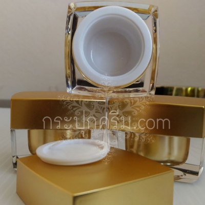กระปุกครีม 10 g : กระปุกครีมชาแนล สี่เหลี่ยม 10g สีเงินด้าน