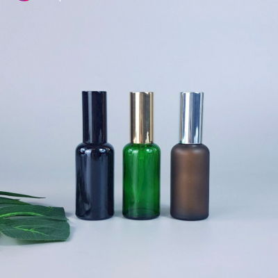 ขวดแก้วอโร่มา-หัวดรอปเปอร์ : ขวดเซรั่ม หัวปั้ม หัวสเปร์ย 30ml  ขวดแก้ว