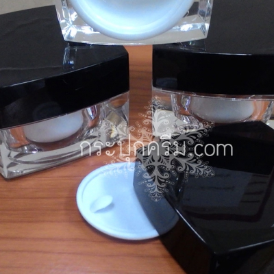 กระปุกครีม 10 g : กระปุกครีมชาแนล ฝาสี่เหลี่ยม 10g