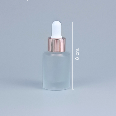 ขวดแก้วอโร่มา-หัวดรอปเปอร์ : ขวดเซรั่ม 20ml โรสโกลว์ ขวดขุ่น ขวดอโรม่า