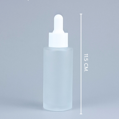 ขวดแก้วอโร่มา-หัวดรอปเปอร์ : ขวดเซรั่ม 50ml ขวดขุ่น คอขาว ขวดอโรม่า