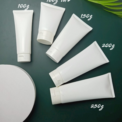 หลอดโฟม : รวม หลอด ใส่ครีมสีขาว 100g 150g 200g 250g