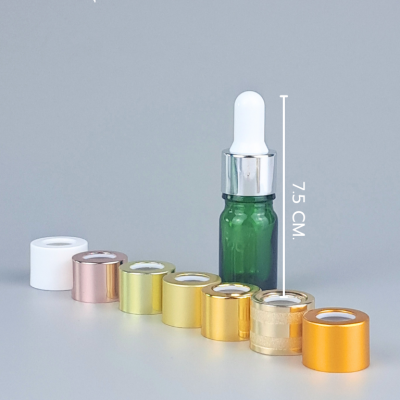 ขวดแก้วอโร่มา-หัวดรอปเปอร์ : ขวดเซรั่ม 5ml สีเขียว ขวดอโรม่า