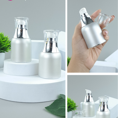 ขวดปั๊มอคิริกสวยงาม ( มีสาย ) : ขวดเซรั่มพรีเมี่ยม ขวดเซรั่มสูญญากาศ ขนาด30ml