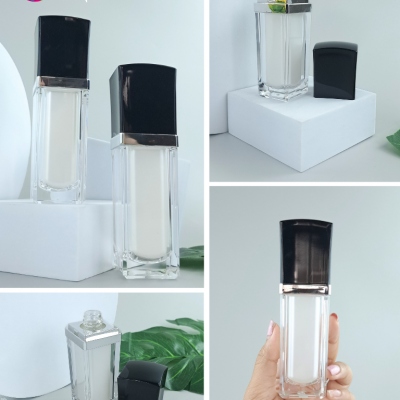 ขวดปั๊มอคิริกสวยงาม ( มีสาย ) : ขวดเซรั่มพรี่เมี่ยม ขวดเซรั่มหัวปั้ม มีสาย 30ml