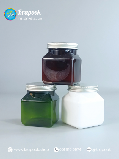 กระปุกสครับ 300g สีชา สีเขียว สีขาว