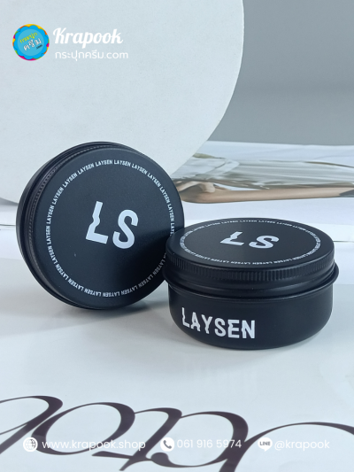 สกรีนกระปุกอะลู 30g สีดำ LS