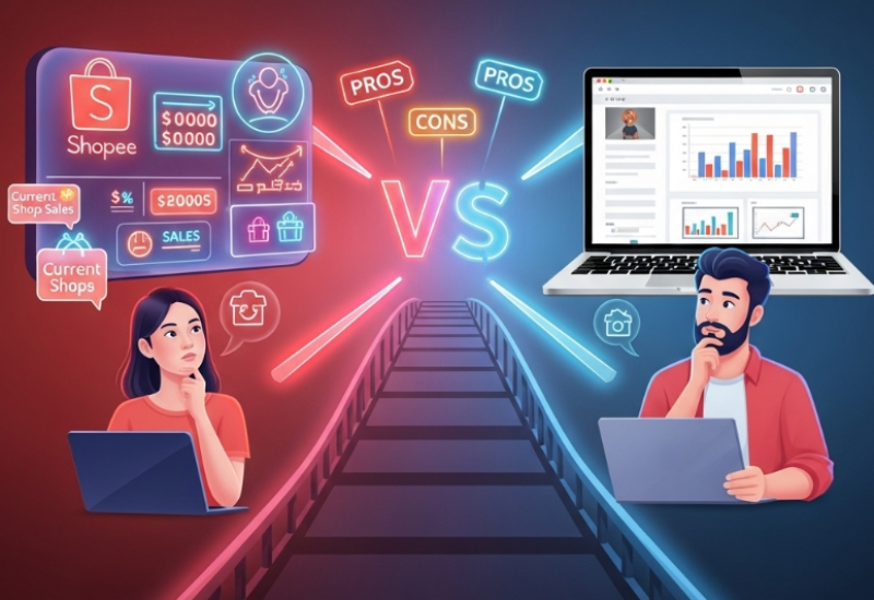 ขายดีแค่ Shopee พอหรือยัง? หรือควรมีเว็บไซต์ด้วย? คำตอบที่เจ้าของร้านออนไลน์ต้องรู้!